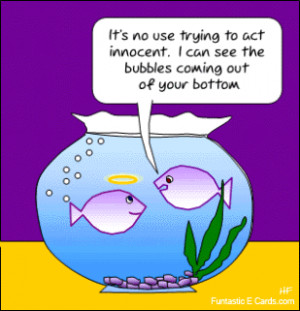 FUN*tastic eCards.com's silly clipart cartoon picture with fish fart ...