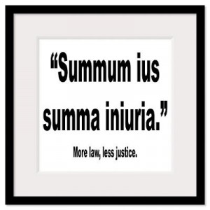... Prints > Latin More Law Less Justice Quote Wall Art Framed Print