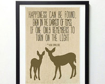 Choose your colors // Harry Potter Quote & Deer Wall Art 8x10 Print //