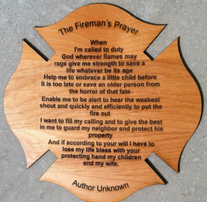 Fireman's Prayer Personalized Poem Gift For Firefighter