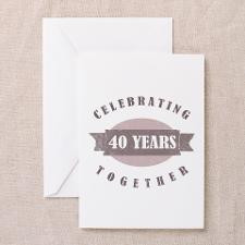 Vintage 40th Anniversary Greeting Card for