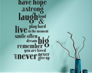 Wall Decal Quote Have Hope - Vinyl Text Sticker Art ...