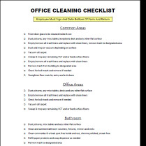 Post image for FREE Download: Office Cleaning Checklist