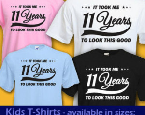... cool baby's kids boys girls T-shirt 11th birthday Christmas gift idea