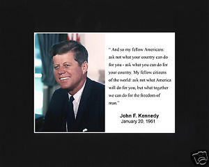 ... Kennedy-JFK-you-can-do-Inauguration-Quote-Black-Large-Matted-Photo