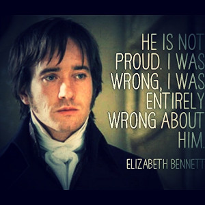 Elizabeth Bennett quite about Darcy