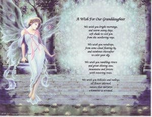 GOD MADE GRANDDAUGHTER Poem Angel Print Personalized 9