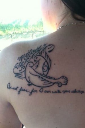 Tattoo in memory of Mom. Quote is in her handwriting
