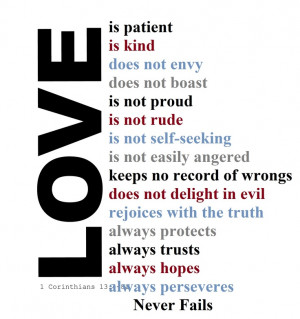 Love is Patient, Love is Kind” Bible Verse