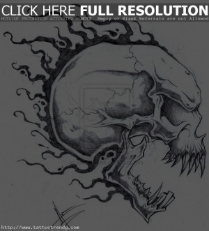 Skull Tattoo Design for Men and Girls Flaming Skull Tattoo Designs