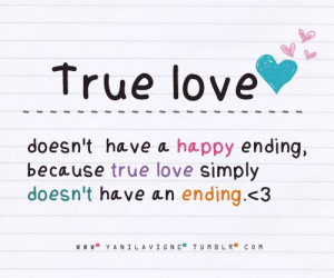 True love is NEVER ending!