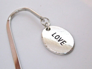 Love Silver Metal Bookmark Inspirational Quotes Handmade Library Page ...