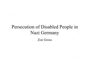 Persecution Of Disabled People In Nazi Germany