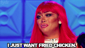 gif funny food drag RuPaul fried chicken Jujubee dragrace
