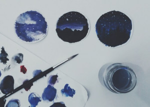 pretty tumblr hipster indie Grunge space galaxy pastel paint pale ...