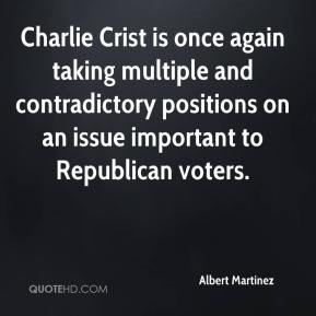 Charlie Crist is once again taking multiple and contradictory ...
