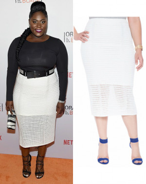 Danielle Brooks Wears Chic White ELOQUII Pencil Skirt At Orangecon ...