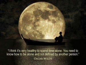 Oscar Wilde quote on being alone