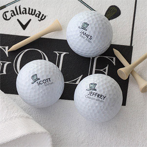 ... he means to you with our Wedding Party Personalized Golf Ball Set
