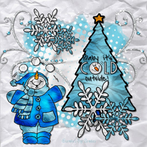 Baby its cold outside glitter graphic