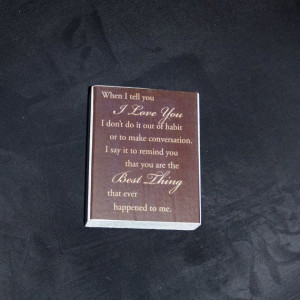 love you wood block love quote on wood by Littlegiftsfrmheaven, $12 ...