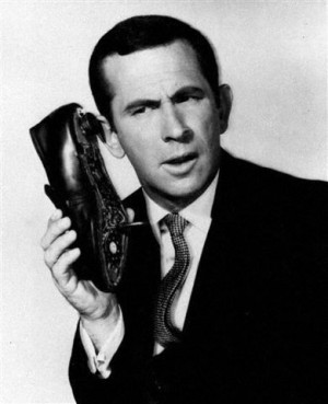 Agent 86 with his shoephone.