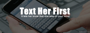 Text Her First Profile Facebook Covers
