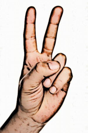 Peace Sign Hand Signal