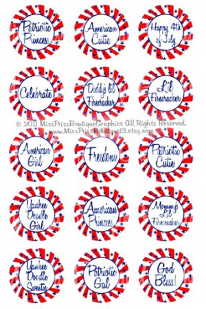 4x6 - 4TH OF JULY - Patriotic Sayings - Stars and Stripes - One Inch ...