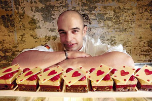 ... Adriano Zumbo with his Queen of Hearts creation. Photo: Helen Nezdropa
