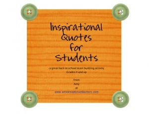 INSPIRATIONAL QUOTES-BACK TO SCHOOL ACTIVITY - TeachersPayTeachers.com