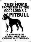 PIT BULL Guard Dog Aluminum Sign Dogs Vinyl Decal GLPB1