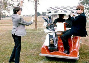 The Beatles playing golf at the Indianapolis Motor Speedway golf ...