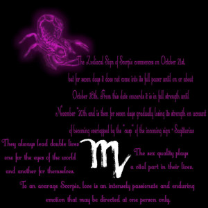 Awesome Girly Scorpio Pink Words