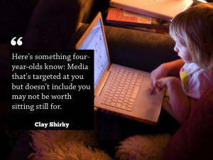 presentation slide: clay shirky quote