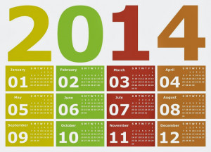 Colorful Calendar 2014