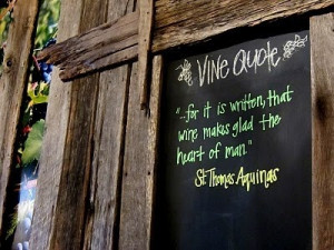 St Thomas Aquinas wine quote.
