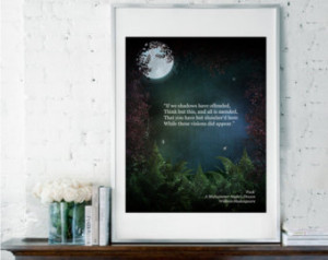 ... Quote Poster, Literary Print, Shakespeare Quote, Graduation Gift, Gift