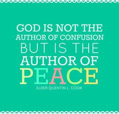 so true! God gives us peace as we live His commandments and stay true ...