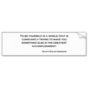 Ralph Waldo Emerson Wise Quote Bumper Sticker