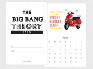 2015 Big Bang Theory TV Show Typography Quotes Wall Calendar ...