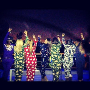... Gomez's party outfit of choice: PJs.Source: Instagram user selenagomez