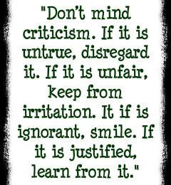 dealing with criticism