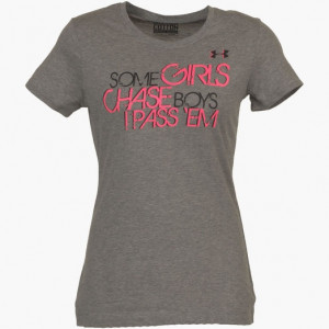 Womens Under Armour Some Girls Chase Boys Tee Shirt
