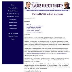 Warren Buffett Biography. Early life Buffett was born in 1930 in Omaha ...