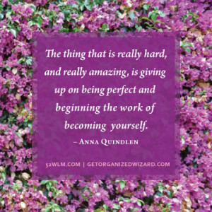thing that is really hard, and really amazing, is giving up on being ...