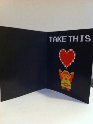 Legend of Zelda Valentine Card from Etsy