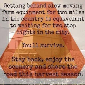 slow moving farm equipment