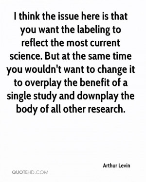 ... benefit of a single study and downplay the body of all other research