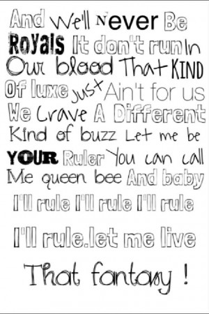 Lorde Royals Lyrics Wallpaper